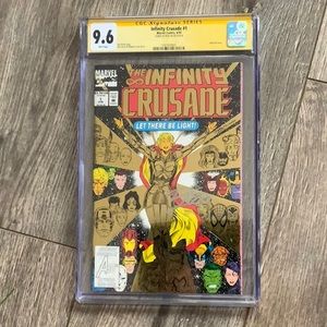 Marvel Comics Infinity Crusade #1, Gold Foil Cover, Signed by Ron Lim